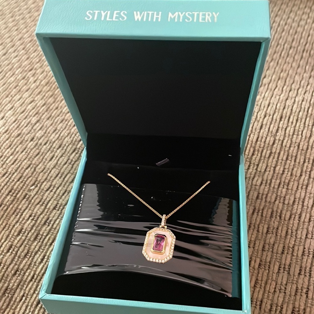 Louisa Secret Purple  Zircon Necklace 925 sterling silver